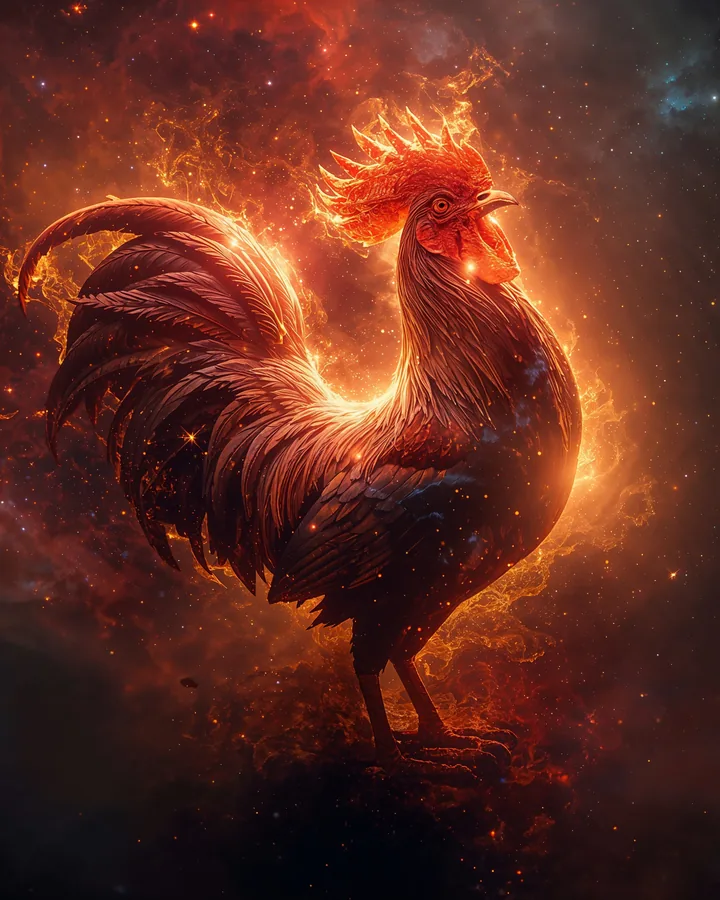 Rooster Chinese Zodiac Art Print