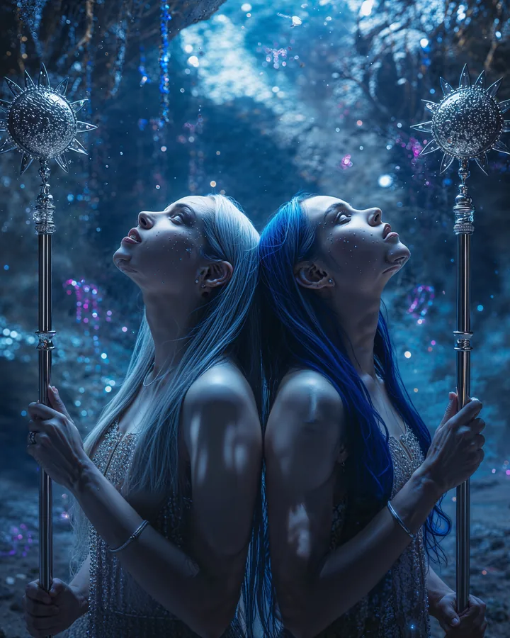 Gemini Zodiac Digital Art Print — Instant Download