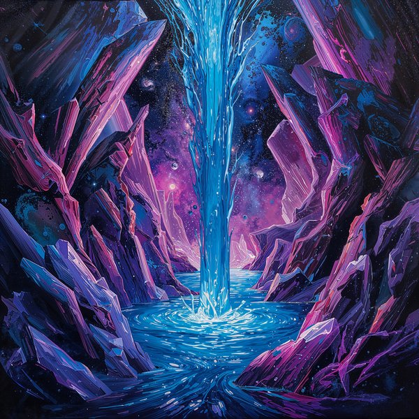 The Starfall Cascade — Zodiac Landscape Art Print