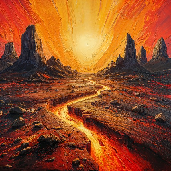 The Sunfire Expanse — Zodiac Landscape Art Print