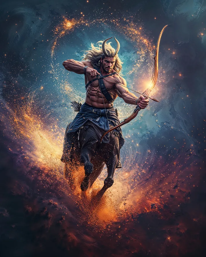 Sagittarius Zodiac Digital Art Print — Instant Download
