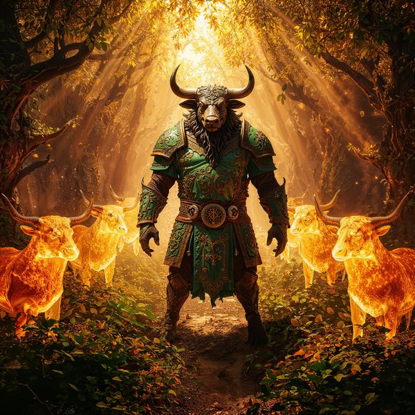 Taurus Zodiac Digital Art Print — Instant Download