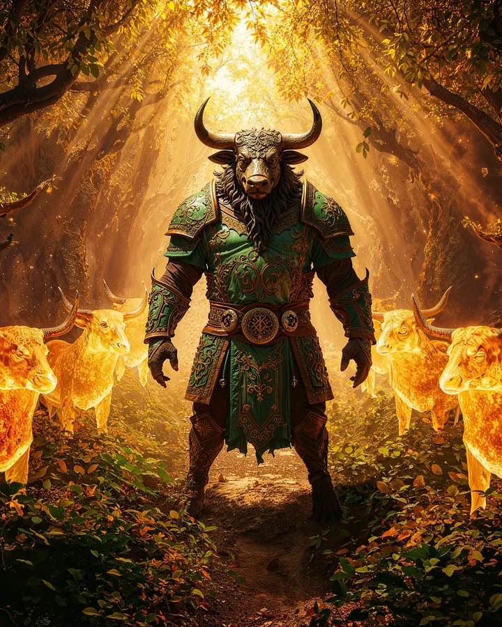 Taurus Zodiac Digital Art Print — Instant Download